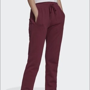 Adidas pants track pants pull on pants burgundy red Adidas casual track pants